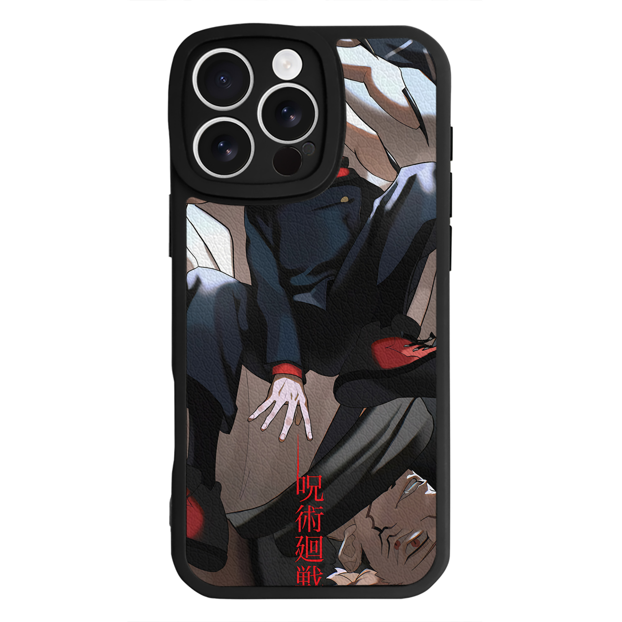 （画像用） 呪術廻戦 Jujutsu Kaisen 【iPhone 16シリーズ対応】シリコンスマホケース（レザー調） 材質：シリコン